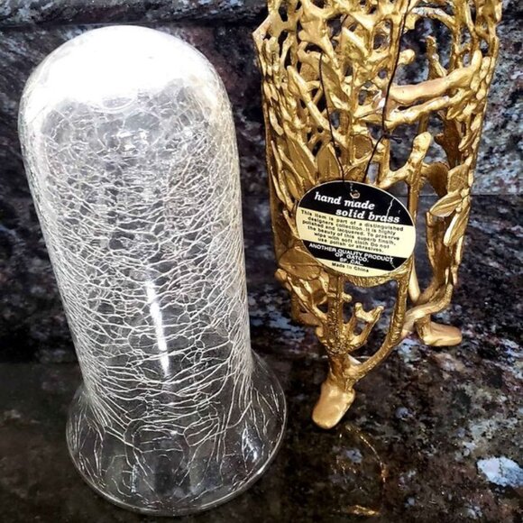 Gatco brass and glass vase - Picture 3 of 3